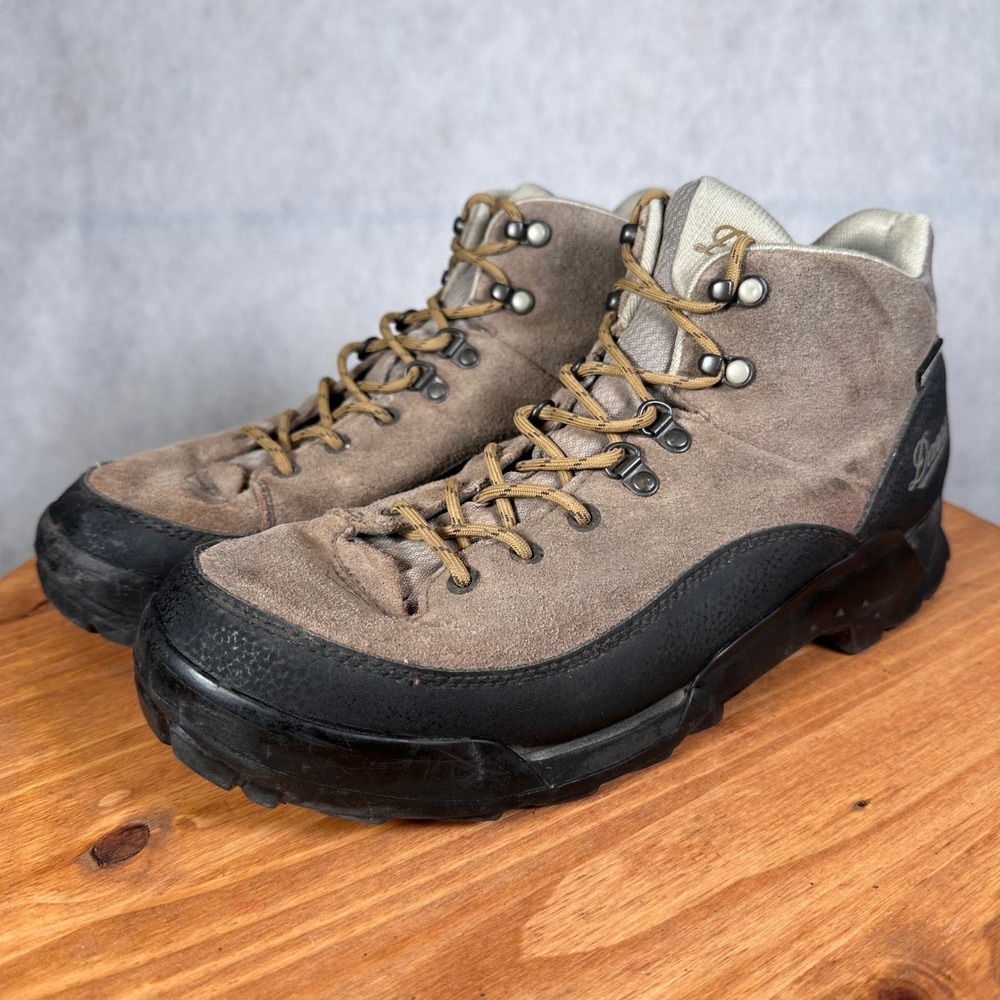 Danner Panorama Mid 6 Hiking Boots Mens 9.5 Olive Black Good Suede Waterproof